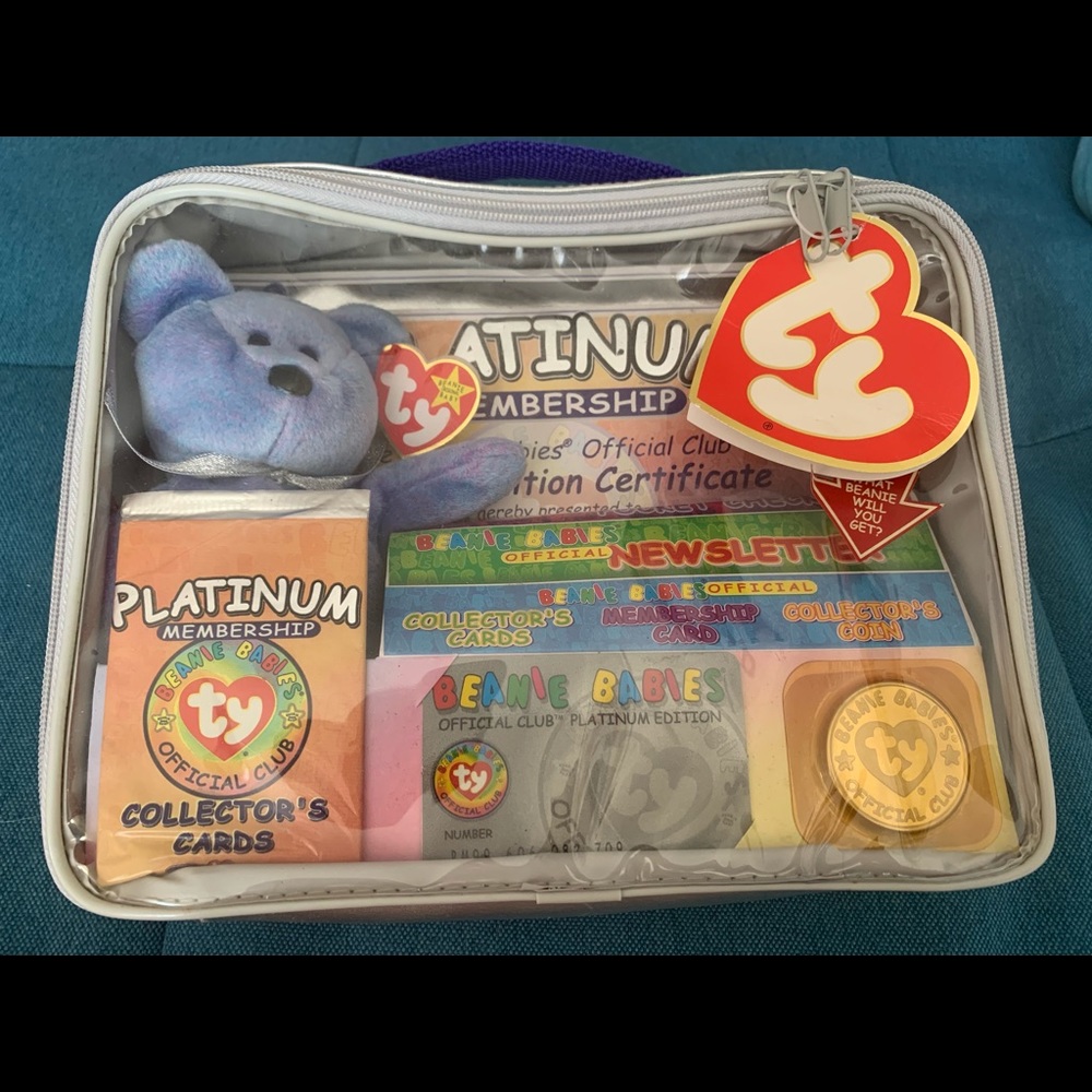 Beanie Babies official club suitcase with toys